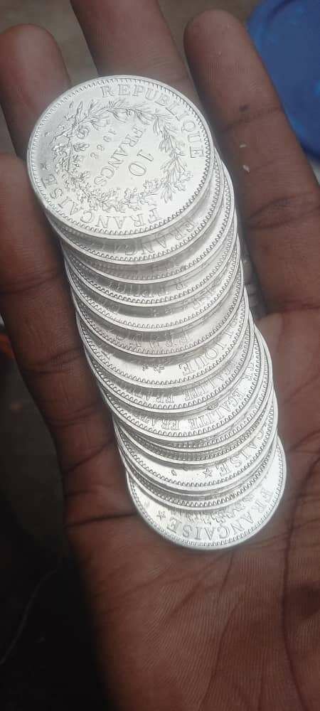 100% argent Blanc original