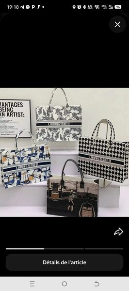 Sacs shopping en toile élégants