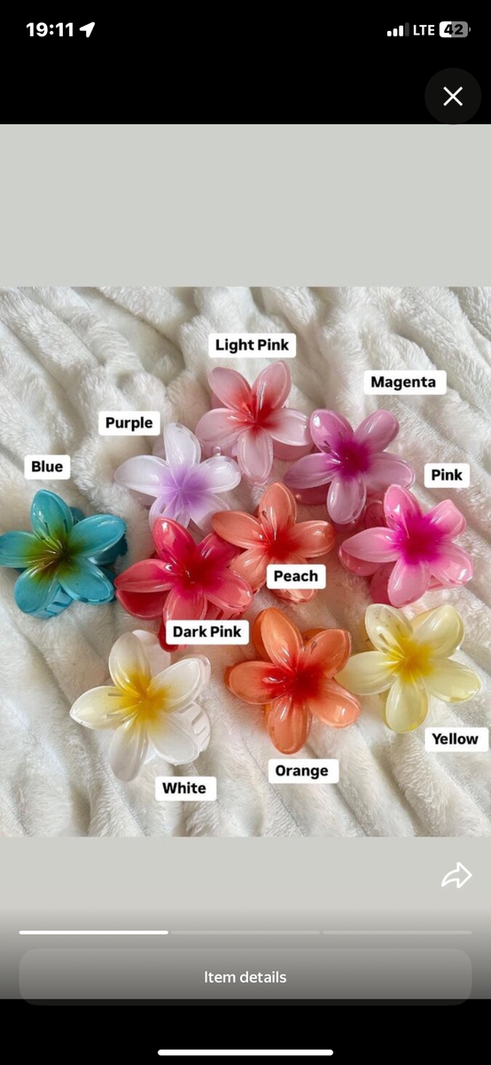 Colorful Flower Hair Clips