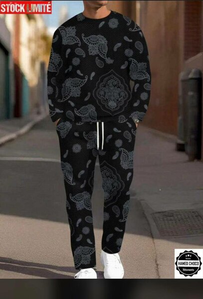 Ensemble survêtement imprimé pour homme