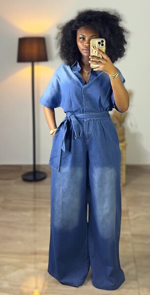 Combinaison en jean bleu