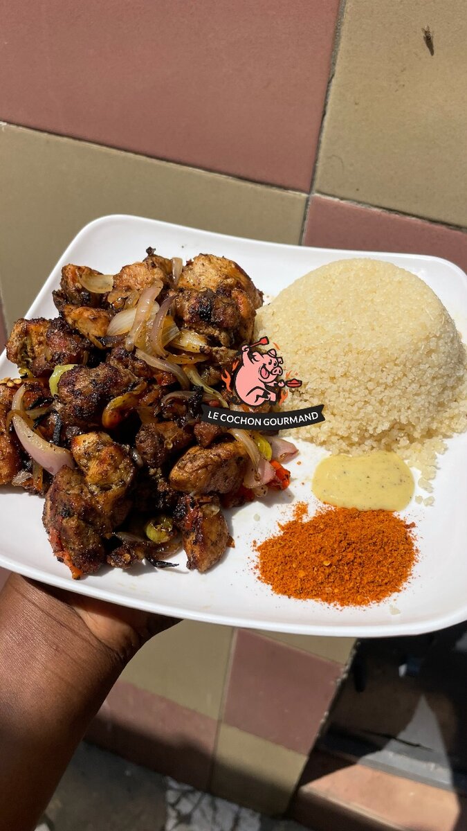 Porc braisé, sauté, choucouya