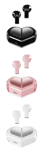 Écouteur en coeur rose