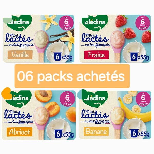 Mini Lactés Bébé 06 Packs