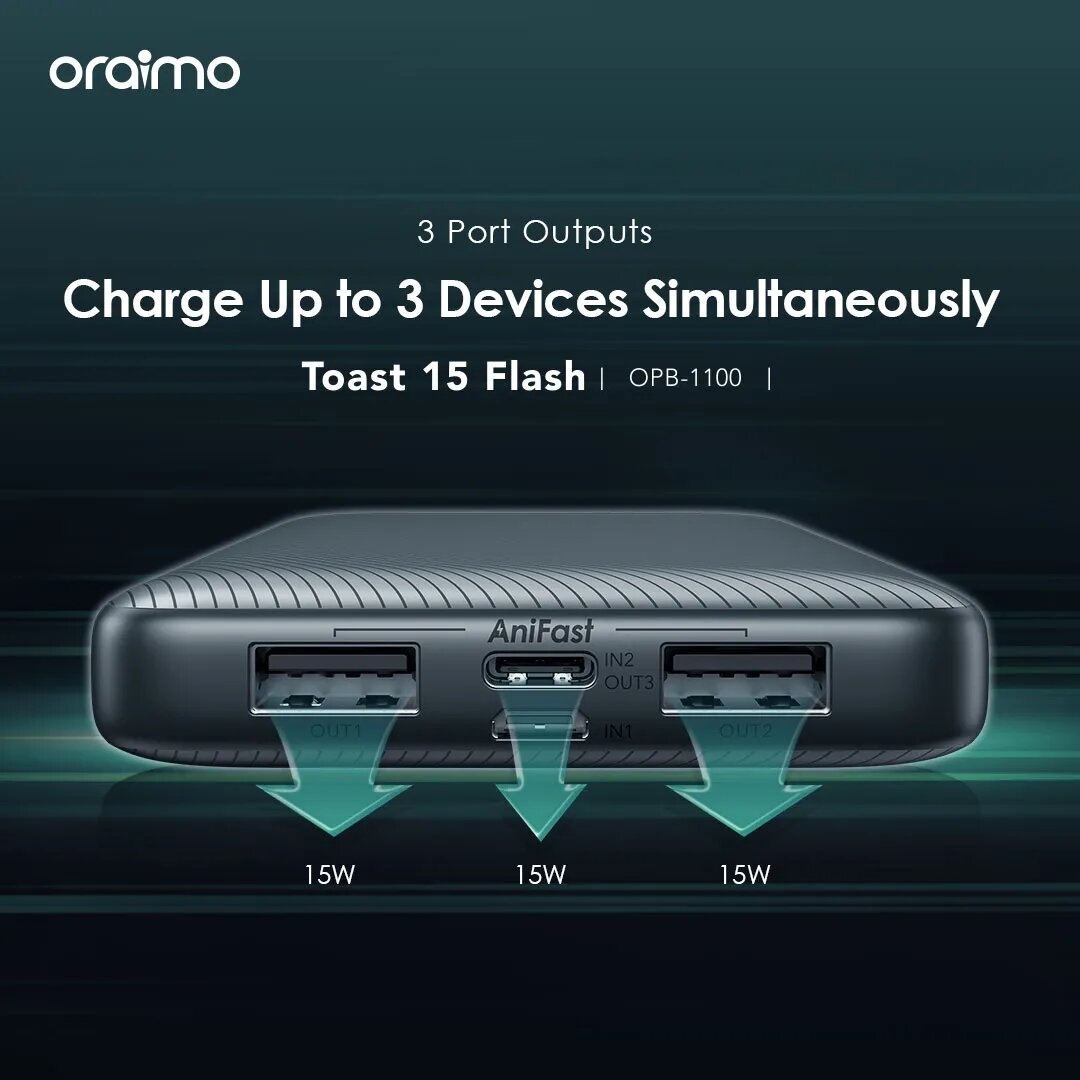 ORAIMO TOAST 15 FLASH, 10,000 MAH