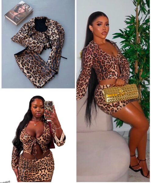 Ensemble léopard pour femmes sexy