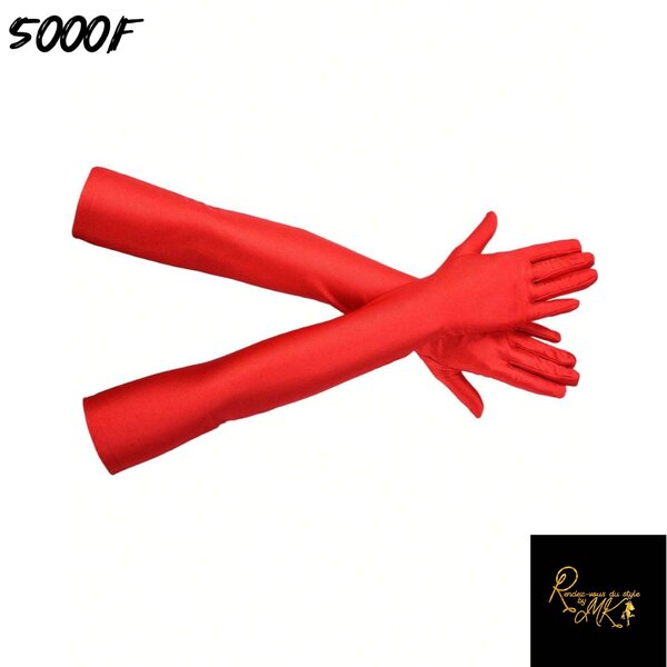 Gants élégants rouges longs