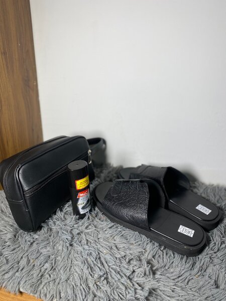 Sandales noir en cuir