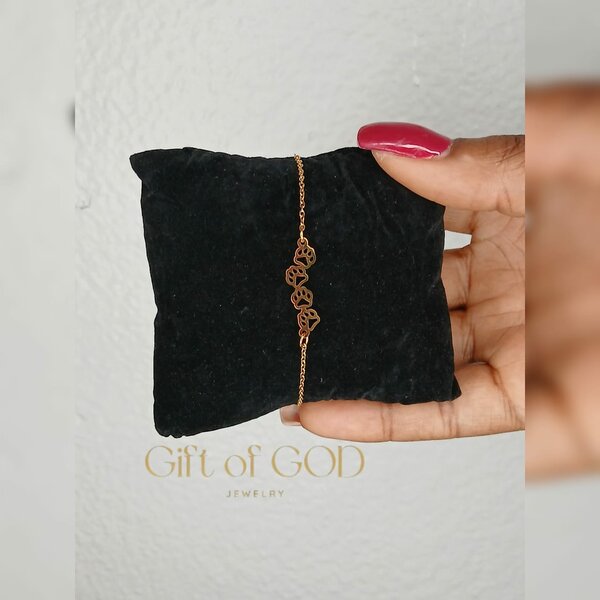 Bracelet à chaîne motif patte