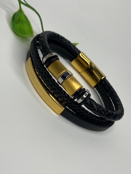 Minimalist Leather Steel Bracelets