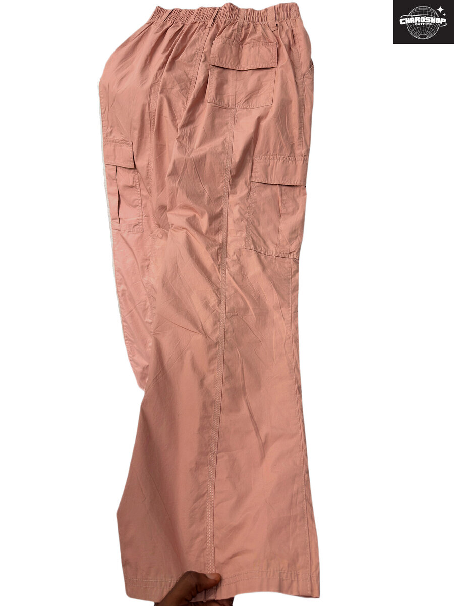 Pantalon cargo rose décontracté