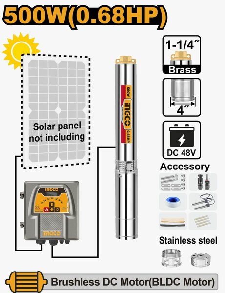Pompe Solaire DC 500W