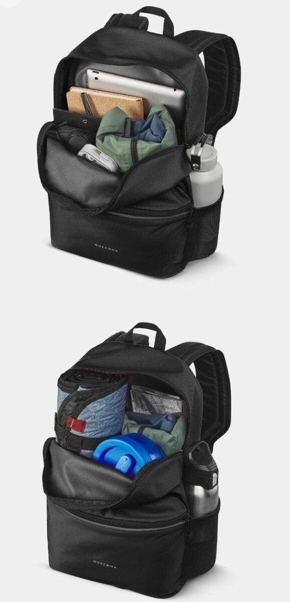 Sac à dos 2 poches 17L,noir