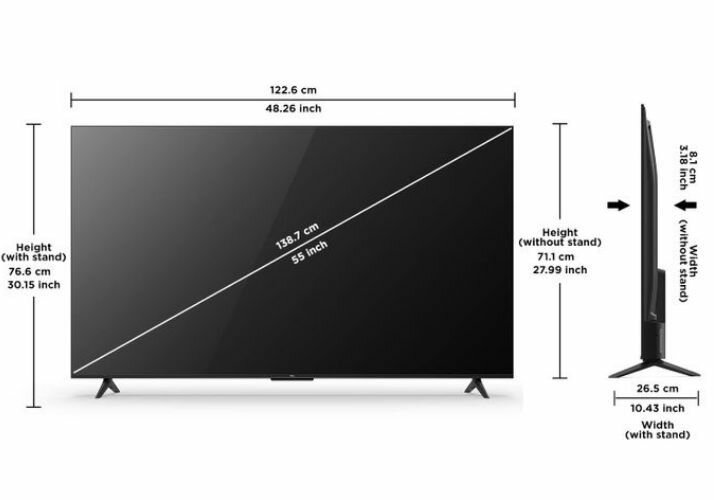 TCL Google TV P635 55 pouces