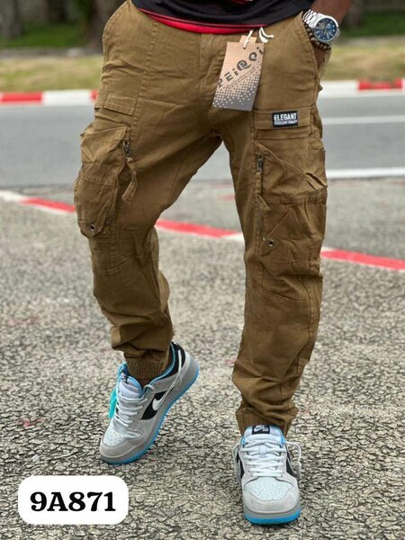 Pantalon cargo homme vert olive