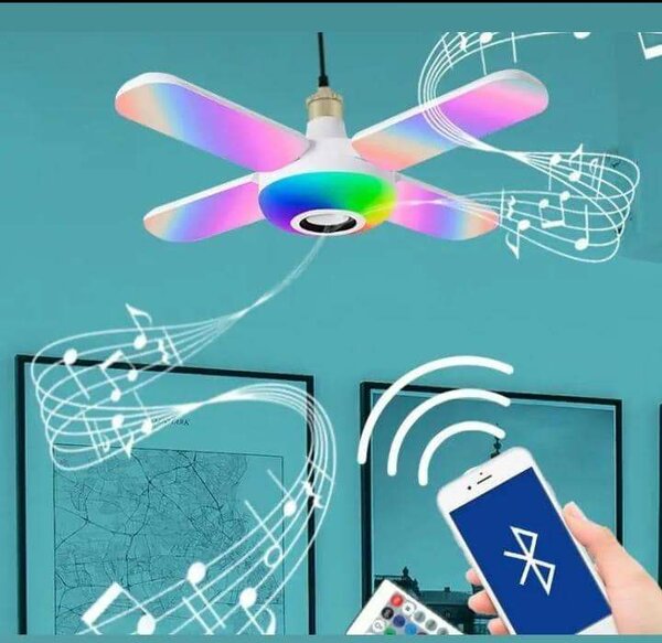 Musique bluetooth avec lumière colorées.