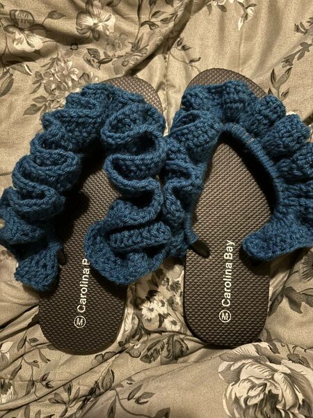 Tongs tricotés élégants