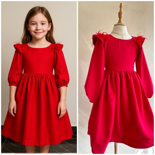 Girls' Red Party Dress