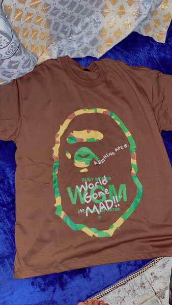 T-shirt Ape Bape Marron Homme