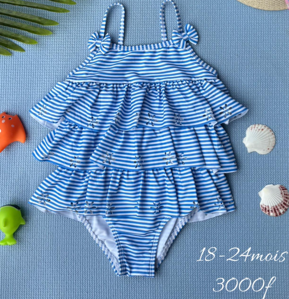 maillot de bain une pièce pour fille à volants
