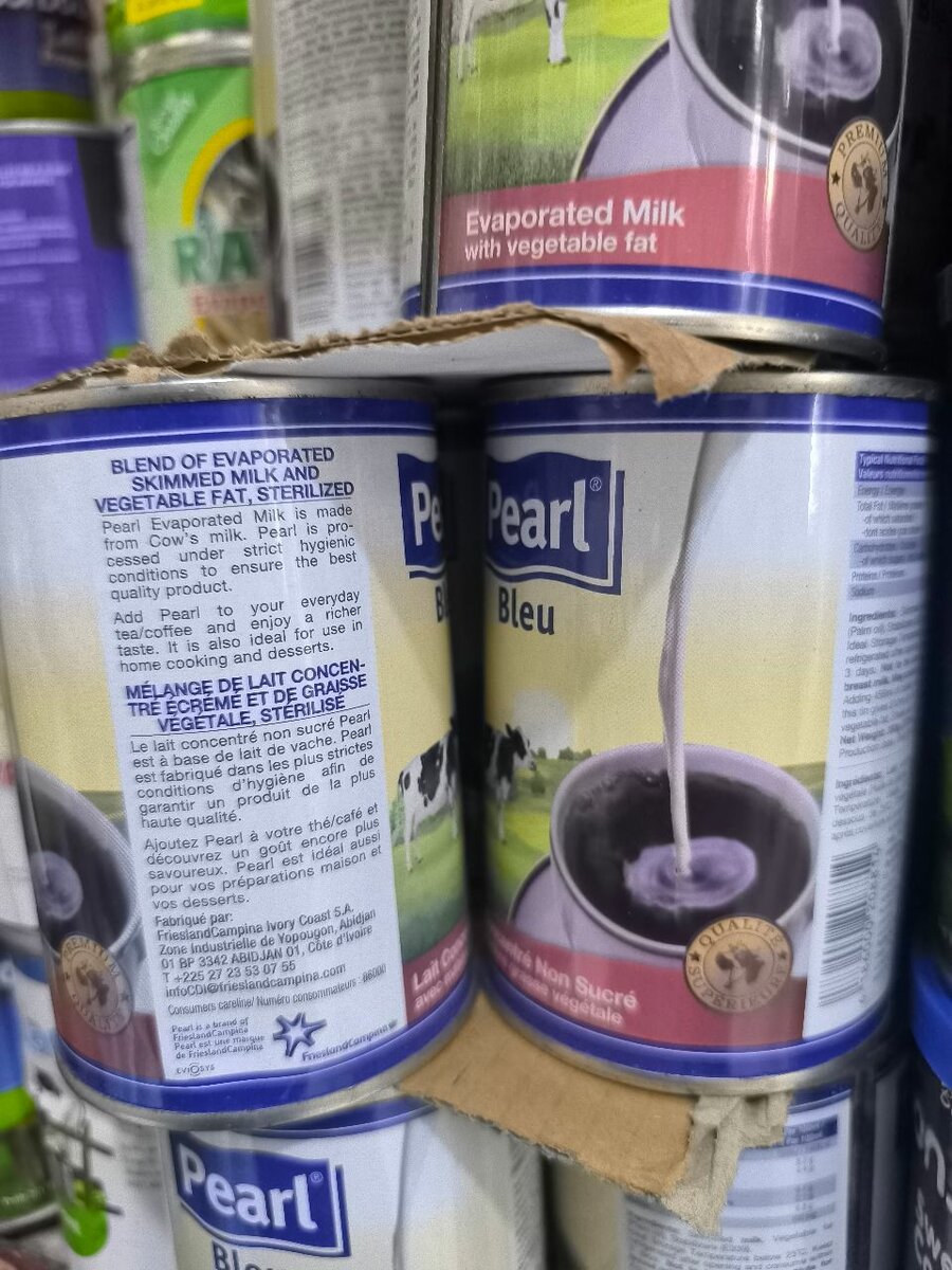 Lait Évaporé Pearl Bleu