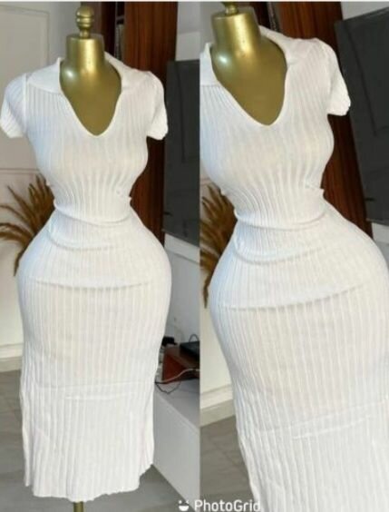 Robe moulante blanche élégante