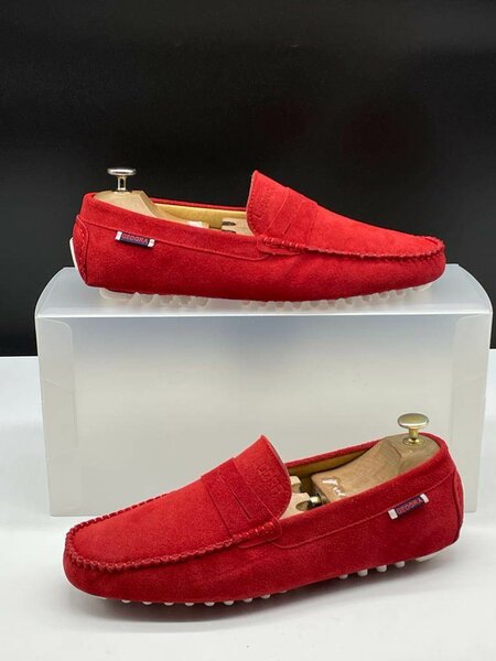 Moccasins en daim rouge