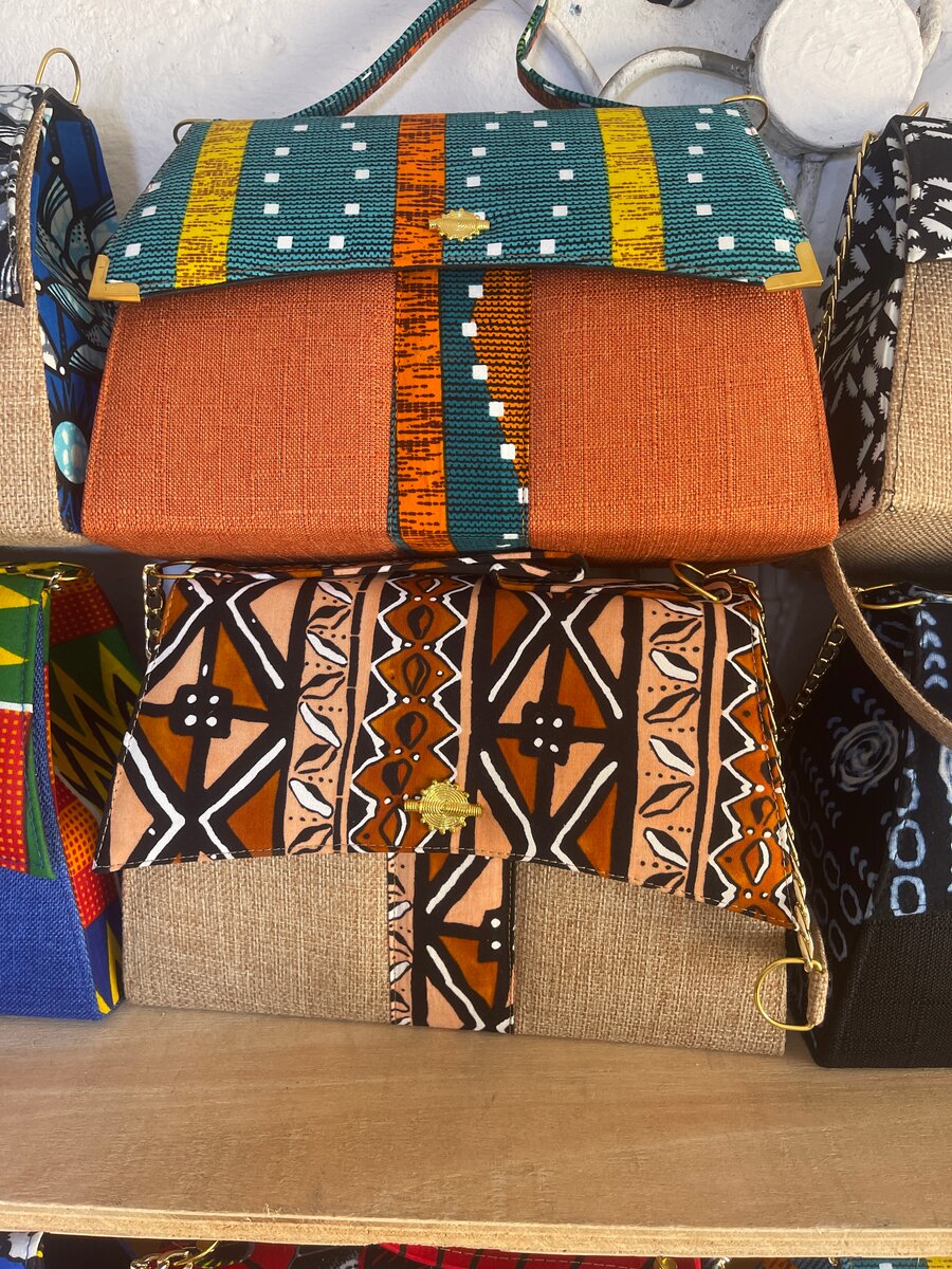 Sac coloré en tissu africain