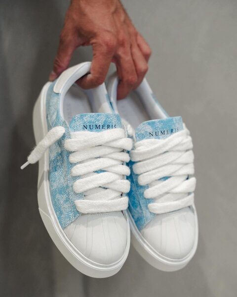 Chaussures basses NUMERIS bleu et blanc