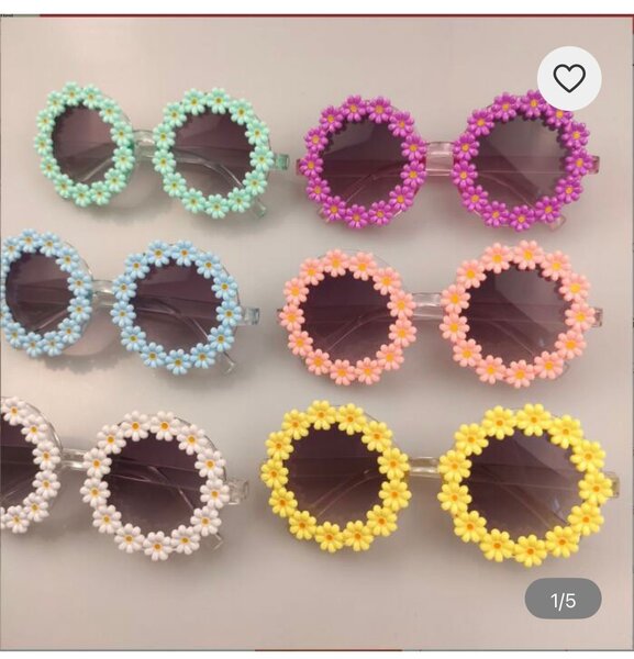 Lunettes de soleil fleurs rétro