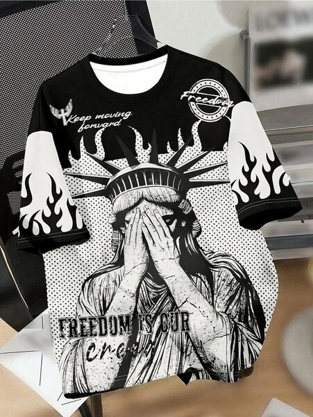 T-shirt homme Liberty imprimé noir