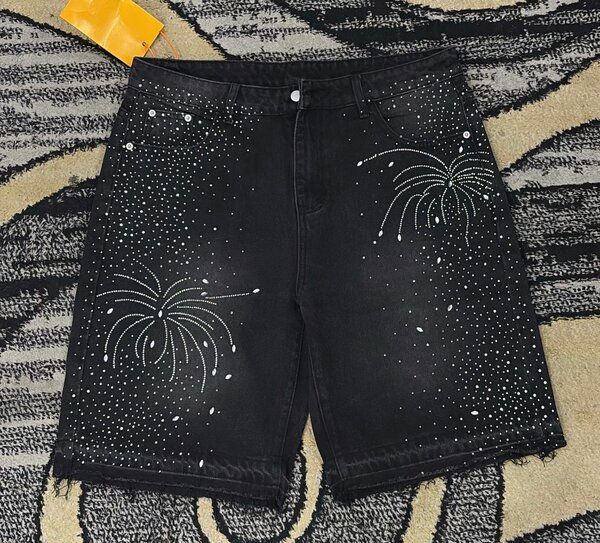 Shorts en denim avec motif