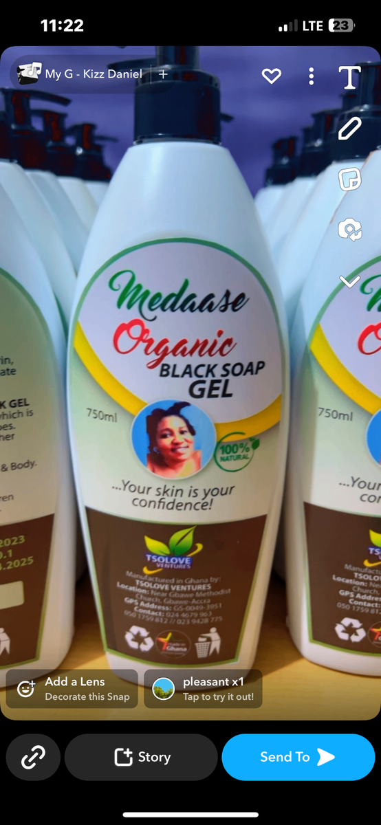 Medaase Organic Black Shower Gel