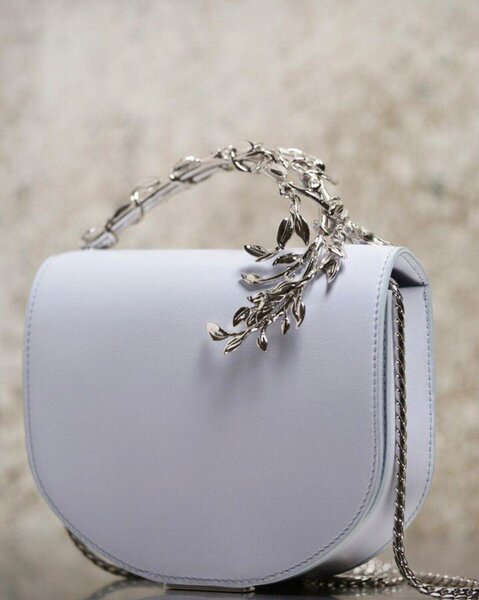 Sac à main femme luxe blanc et or