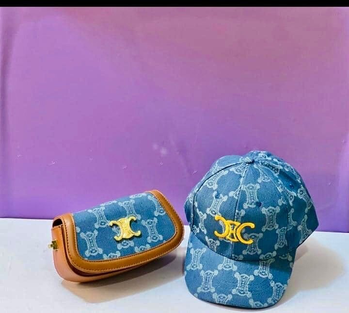 Ladies classy handbags with cap and hat