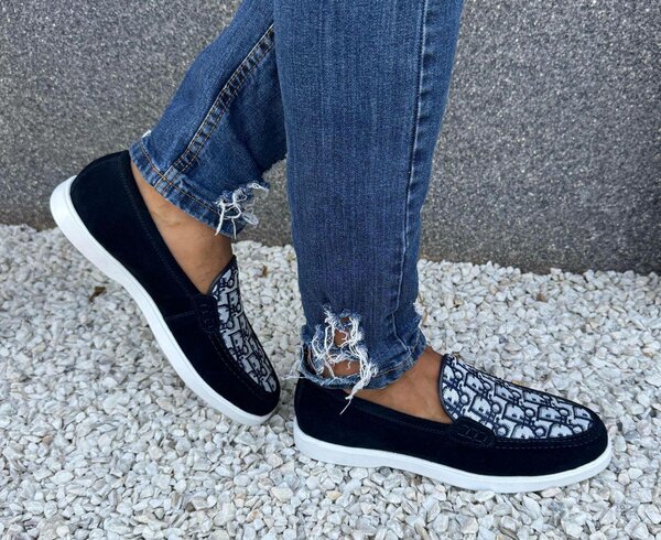 Mocassins bleu homme