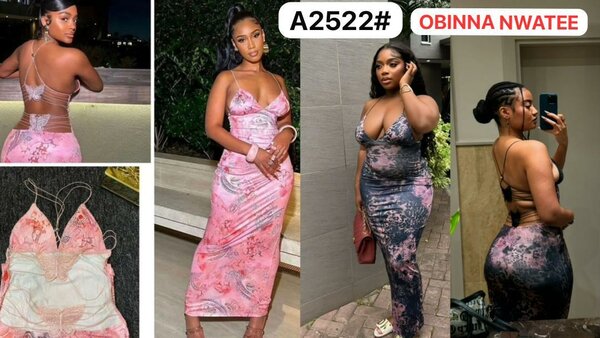 Robe moulante en soie florale