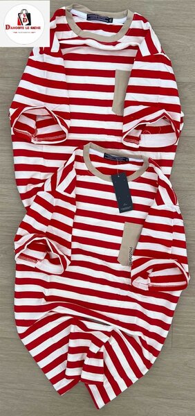 T-shirt rayé rouge et blanc