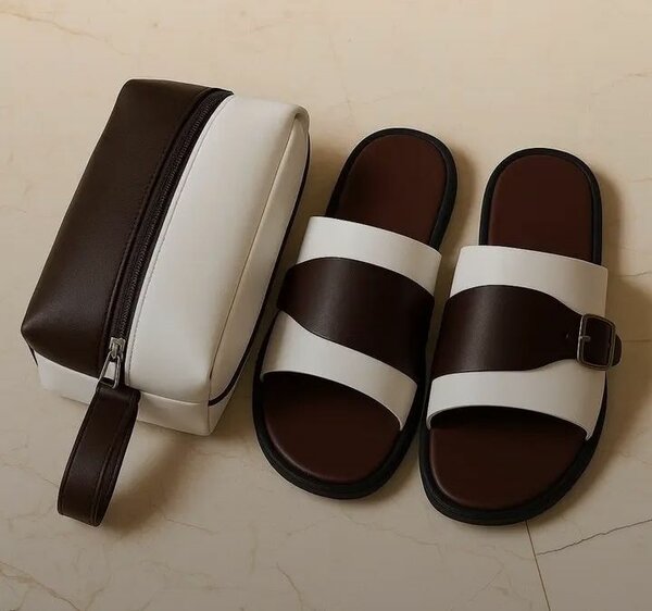 Sandales en cuir + sac