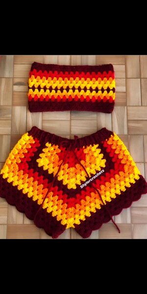 Ensemble crochet coloré