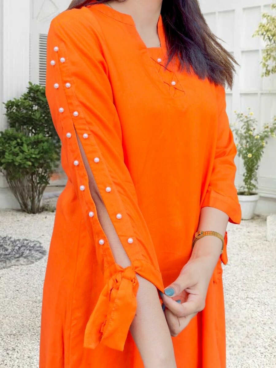 Stylish short style Orange Shirt
