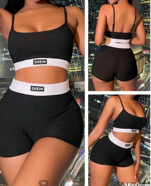 Ensemble de sport noir femme