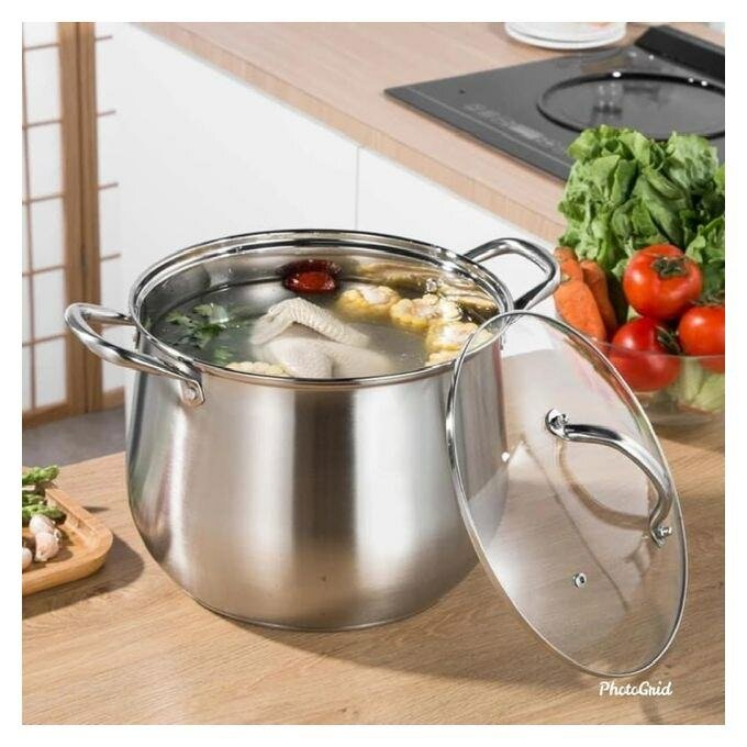 Casserole inox à double poignée