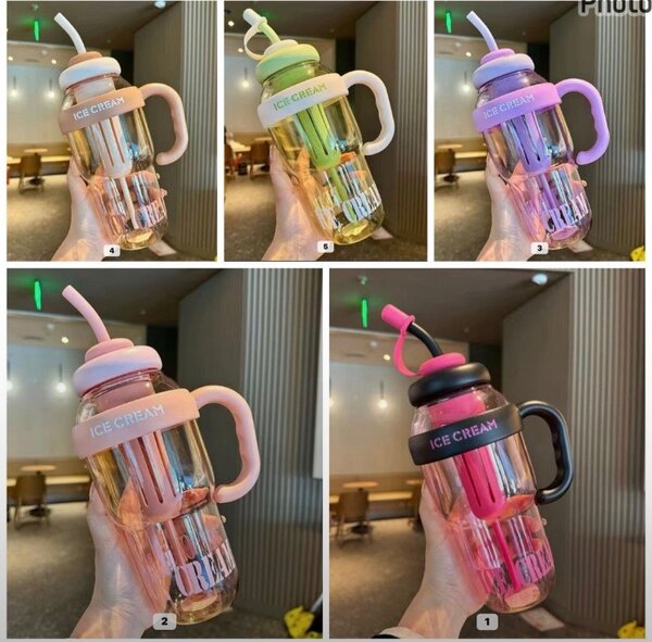 Gourde à paille "Ice Cream"