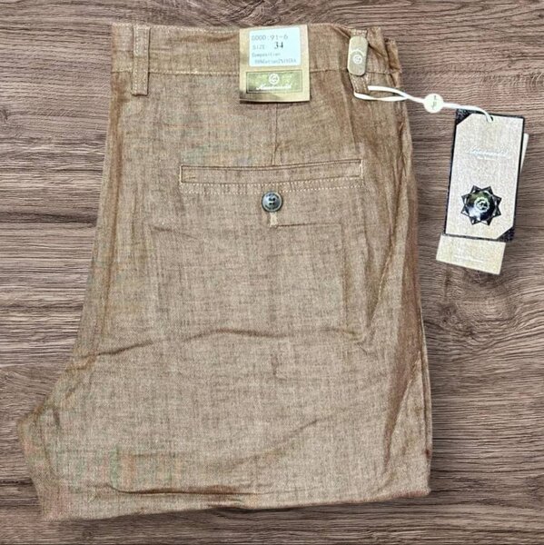 Pantalon en lin marron clair