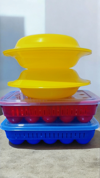 Contenants à œufs en plastique colorés