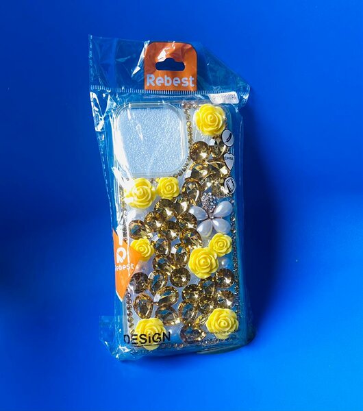 Coque téléphone fleurs jaunes