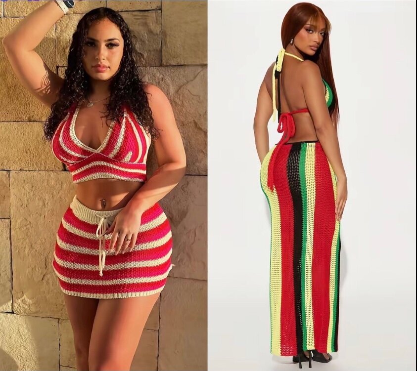 Set de plage crochet coloré