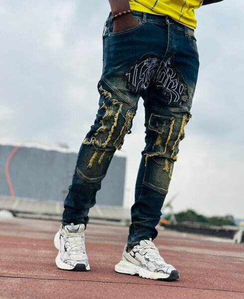 Jean déchiré tendance homme