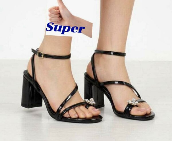 Sandales talons noirs élégants